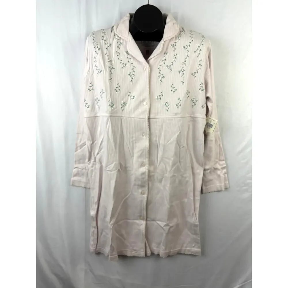 VTG Erika Intimates Country Cottons Nightgown‎ Women’s Pink Soft 90's Sleepwear